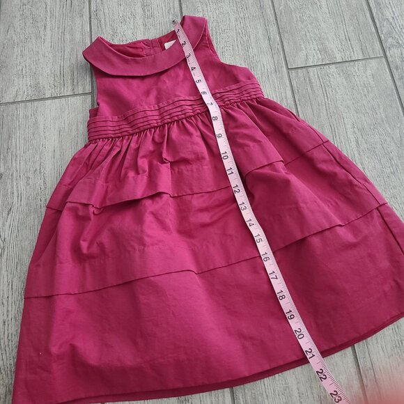 Janie and Jack Toddler Girls Fuchsia Tiered Sleeveless Dress Size 2T - Picture 10 of 11